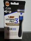 BIC Hybrid Flex 3 Blade Titanium Men’s Disposable Razor, 1 Handle 5 Cartridges