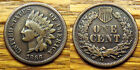 1866/66 Indian Head Cent__VG / F__sought-after repunched date variety__A