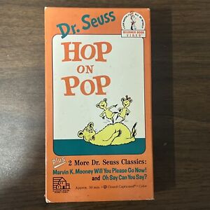 Dr. Seuss Hop On Pop Plus 2 More Dr Seuss Classics VHS 1989 Random House