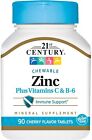 21st Century Zinc Chewable Tablets with Vitamins C & B6 -90 ct -Exp Date 02-2025