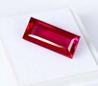 10 Ct Natural Red Ruby Baguette Cut Certified Loose Gemstone.
