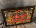 Vintage Schmidt Beer Lighted Sign Mirrored On Tap G Heileman Brewing Co
