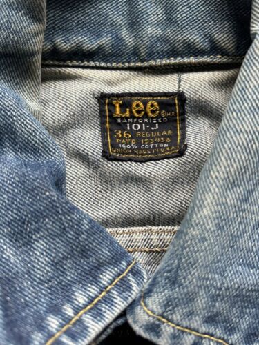 lee riders jean jacket vintage Sanforized 101-J 36 Regular USA Made