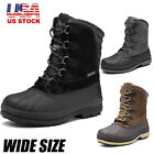 Mens WIDE SIZE Snow Boots Ankle Boots Waterproof Winter Warm Ski Boots