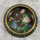Chinese Cloisonne Dish Bowl Floral Pattern 9 in diameter