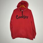 Cookies Hoodie Mens XL Red Pullover Sweatshirt Long Sleeve Spell Out Flawed