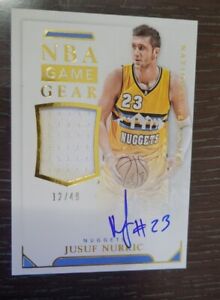 New Listing2015 16 Panini National Treasures Game Gear Jusuf Nurkic Suns Autograph 12/49