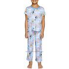 BLUEY Disney Pajamas Girls Size 4 6 8 Bingo Dog Rainbow Shirt Pants Set Cartoon