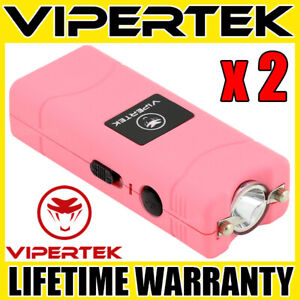(2) VIPERTEK PINK VTS-881 Micro Stun Gun Self Defense Wholesale Lot