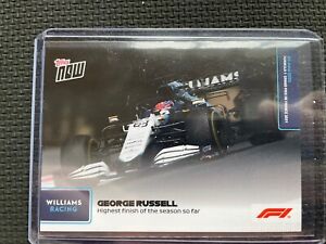 2021 Topps Now Formula 1 F1 George Russell Highest Finish of Season #022