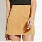 Genuine Tan Suede  Mini Skirt