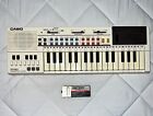 Casio PT-80 Mini Electronic Keyboard - Tested & Works! Includes ROM pack RO-551