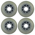 Inline Skate Wheels Multi use 76mm 78A Clear Silver Indoor/Outdoor (4 Wheels)