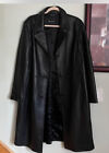 Marc New York black leather duster jacket