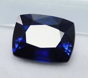 10 Ct Natural Flawless Ceylon Sapphire Cushion Cut CERTIFIED Blue Loose Gemstone