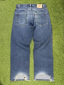 Vintage Levis Jeans Men 36x33 Blue 579 Baggy Fit Straight Distressed Denim Y2K