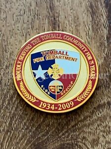 E58 Tomball Texas Fire Department Challenge Coin Symbol Arts