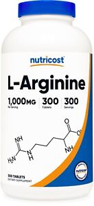 Nutricost L-Arginine 1000mg, Amino Acid Tablets (300 Tablets)