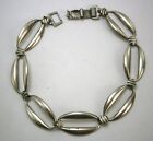 Mid Century wRe Sterling Silver Bracelet, 6 1/2 in. long