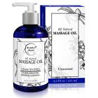Unscented Massage Oil – All Natural, Body Massage Oil with Sweet Almond Oil 8oz