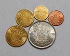 Type Set UNC 2500 (1957) Coins of Thailand - 1 Silver Baht Plus 5, 10, 25 Satang
