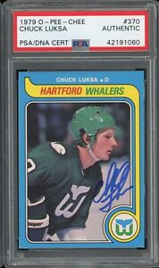 New Listing1979 OPC HOCKEY CHUCK LUKSA #370 PSA/DNA AUTHENTIC SIGNED BEAUTIFUL CARD!