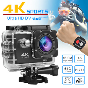 4K/1080P Waterproof Sport Action Camera 20 MP Recorder HD Camcorder Video 170°