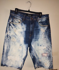 Pre owned Men's Akoo Denim Acid Wash Jean Shorts Size 34