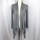 Belldini Cardigan Sweater Womens Size Small Open Front Gray Thin Knit