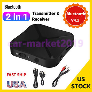 2in1 Bluetooth Transmitter Receiver Wireless Adapter TV Home Stereo A2DP Audio