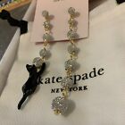 Kate Spade New York Pavé Fireball Black Cat Mismatch Linear Drop Earrings