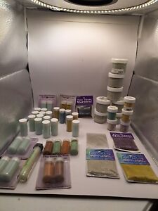 Halcraft , Judikins and other Tiny Glass Micro beads, huge lot of 48
