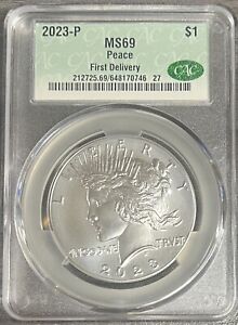2023 Peace Silver Dollar CAC MS69 First Delivery