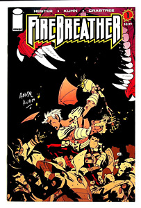 Fire Breather #1 Variant Signed by Andy Kuhn Image Comics 1992