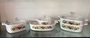 70's vintage corning ware spice of life 8 piece set
