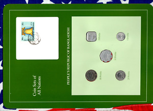 Coin Sets of All Nations Bangladesh 1974-1984 UNC 5,10 Poisha 1979 50 Poisha '80