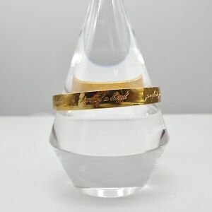 Kate Spade Of New York Best Friend Ever Etchings Gold Tone Bangle Bracelet 7.75