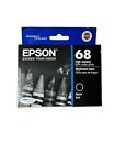 🔥 Genuine Epson 68 Black Noir 1 Ink Cartridge T068120 New Box Exp 12/14 🔥