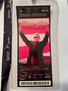 Elton John Commemorative Ticket Lanyard From 2007 In Kansas CIty