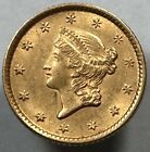 1853 $1 Gold Liberty Head Dollar Sharp Uncirculated BU+ US Coin