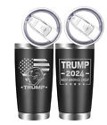 Trump 2024 20oz – 2 Sided Lasered Insulated Tumbler – Keep America Great – MAGA