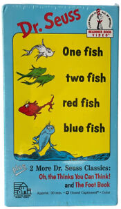 Dr. Seuss One Fish Two Fish Red Fish Blue Fish VHS PLUS 2 More Tales New Sealed