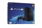 PlayStation 4 Pro. Ps4 pro. Black console with white controllers
