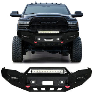 Vijay For 2019-2023 Dodge Ram 2500/3500 Front Bumper w/Winch Plate & LED Lights (For: 2019 Ram)