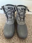 Sperry Womens Saltwater Quilted Duck Boot Gray Size 8.5M