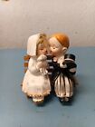 Vintage Kissing Bride and Groom on Bench Salt and Pepper Shakers (LL)