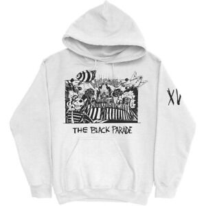 My Chemical Romance XV Marching Frame White Pull Over Hoodie NEW OFFICIAL