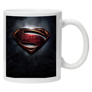 Superman Man of Steel Logo Personalised Printed Coffee Tea Drinks Mug Cup Gift
