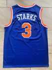 Blue New York Legend Throwback Mens #3 John Starks Basketball Jersey