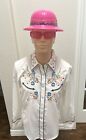 Vtg SCULLY White Colorful Floral Rose Embroidered Western Shirt WOMENS LG PL653
